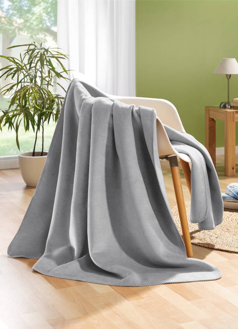 Wohndecke mit Festonstich-Einfassung, Grau von BADER