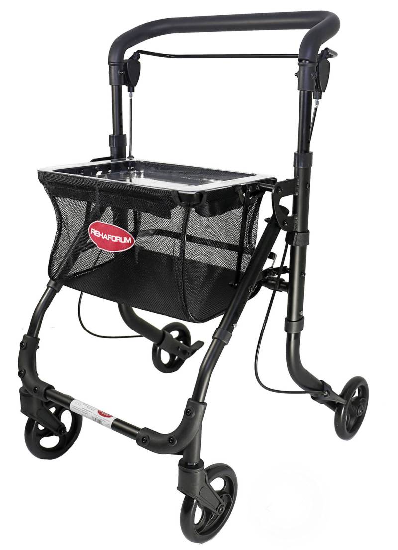 Wohnungsrollator mit Tablett, Schwarz Wohnungsrollator mit Tablett, Schwarz von BADER