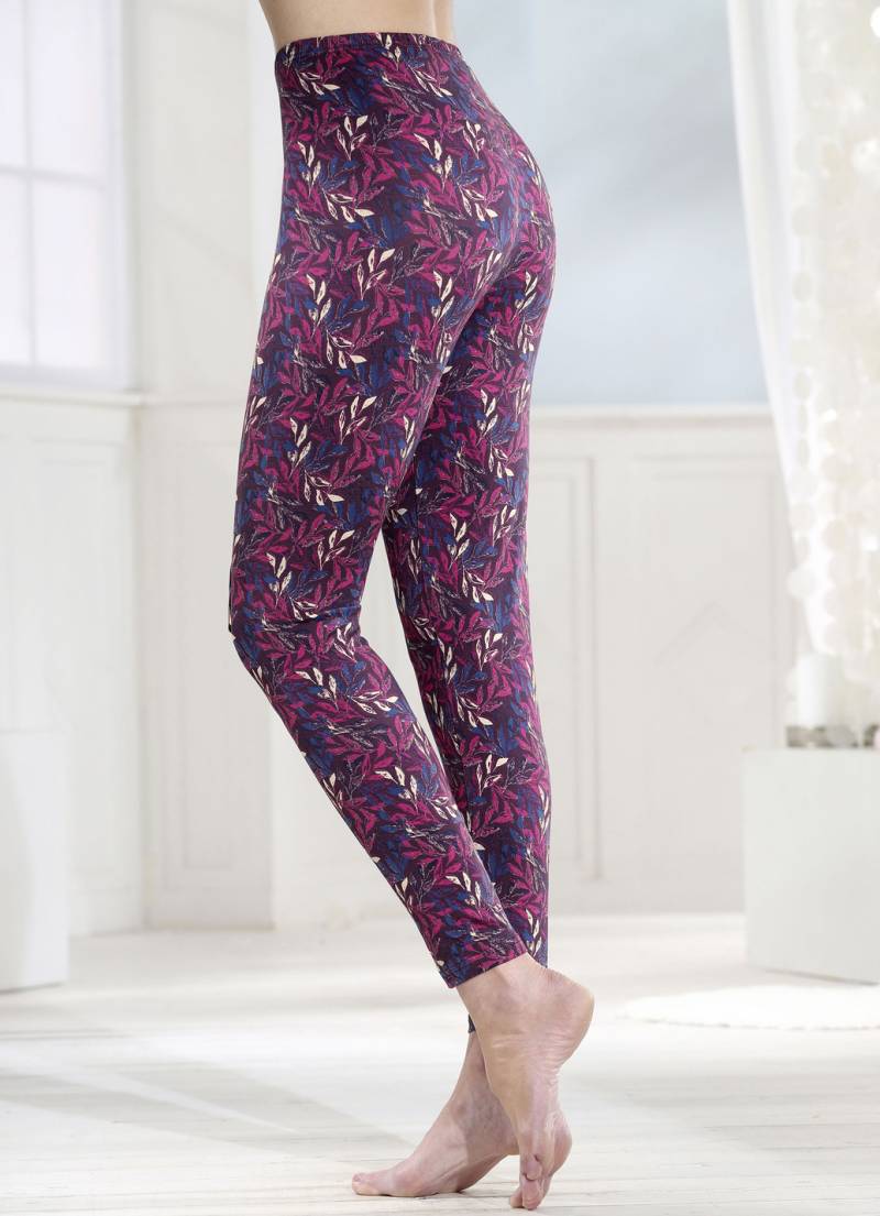 Zweierpack Leggings mit Gummizug im Bund, 1X Burgund-Jeansblau-Azalee-Bunt, 1X Burgund, Größe 48 Zweierpack Leggings mit Gummizug im Bund, 1X Burgund-Jeansblau-Azalee-Bunt, 1X Burgund, Größe 48 von BADER