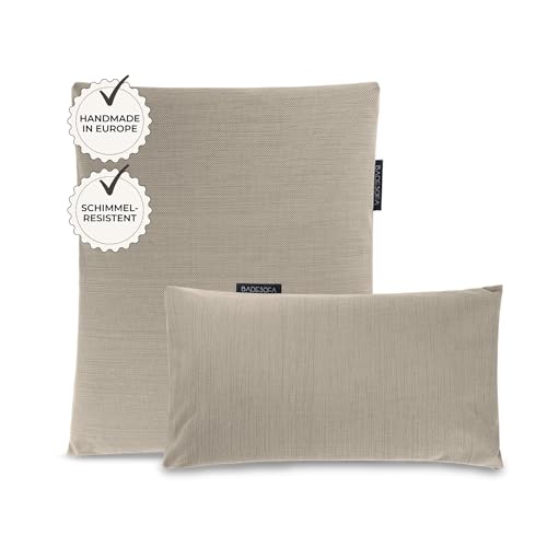 BADESOFA® Badewannenkissen 2er Set | Luxuriöses Bade-Kissen-Set für unvergleichbaren Komfort | Schnell trocknend | Set aus Rückenkissen & Fußkissen | Handmade in EU | Passt in Jede Badewanne von BADESOFA