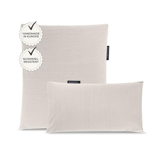 BADESOFA® Badewannenkissen 2er Set | Luxuriöses Bade-Kissen-Set für unvergleichbaren Komfort | Schnell trocknend | Set aus Rückenkissen & Fußkissen | Handmade in EU | Passt in Jede Badewanne von BADESOFA