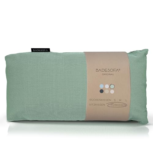 BADESOFA® Fußkissen | Premium-Qualität | Badewannen-Kissen für bequemes Baden | Made in EU | Badewanne-Kissen waschbar | Bade-Kissen in Grün | Badewannen-Zubehör | Passt in Jede Badewanne von BADESOFA