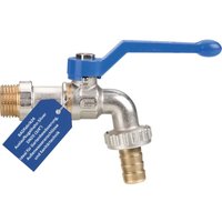 BADfabrik24 Auslaufkugelhahn Silver, PN10, DN20 (3/4") von BADFABRIK24