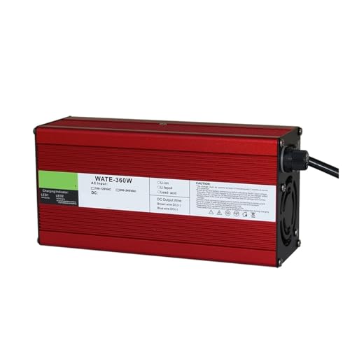 BADIKA Blei-Säure-Batterieladegerät 48 V 6 A Golfwagen-Ladegerät 55,2 V Blei-Säure-Batterie Smarts-Ladegerät for Elektro-Dreirad-Ladegerät(Crocodile Clip,U.S) von BADIKA