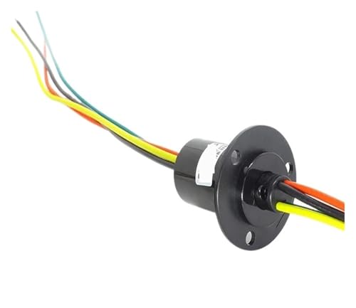 BADIKA Drehdurchführungen mit Schleifringen Schleifring 5A/15A/10A/30A mit Flansch-Außendurchmesser 12,5 MM/22 MM/30 MM rotierendes elektrisches Drehgelenk(22mm 2CH 10A) von BADIKA