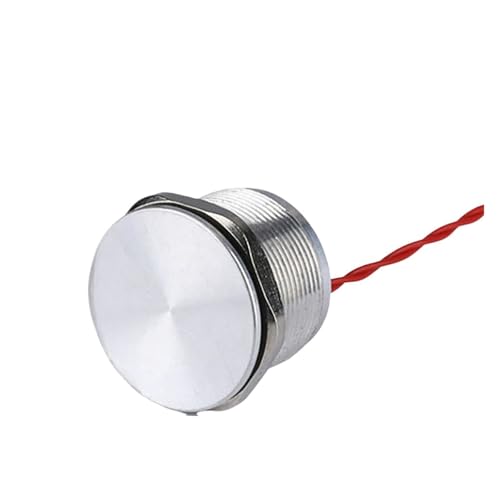 BADIKA Drucktastenschalter aus Metall 12/16/19/22/25/30 MM IP68 Wasserdichter Edelstahl-Momentan-Drucktastenschalter Metall Piezo-Touch-Schalter Edelstahl(22mm piezo Switch) von BADIKA