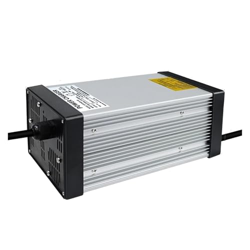 BADIKA Lithium-Ladegerät Lifepo4-Zellen Strom 67,2 V 12 A Lithium-Batterieladegerät 16S 60 V Hochleistungs-DC-Ladegerät intelligentes Schnelllade-Aluminiumgehäuse mit Lüfter(5.5 * 2.5,A.U) von BADIKA
