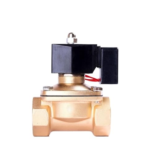 BADIKA Messing-Magnetventil 1-1/2 "normalerweise geschlossenes Magnetventil aus Messing 220 V 110 V 24 V 12 V 24 Stunden Nicht heizendes Magnetventil Energiesparende Wasserventile(BSP_24VDC_NBR-Seal) von BADIKA