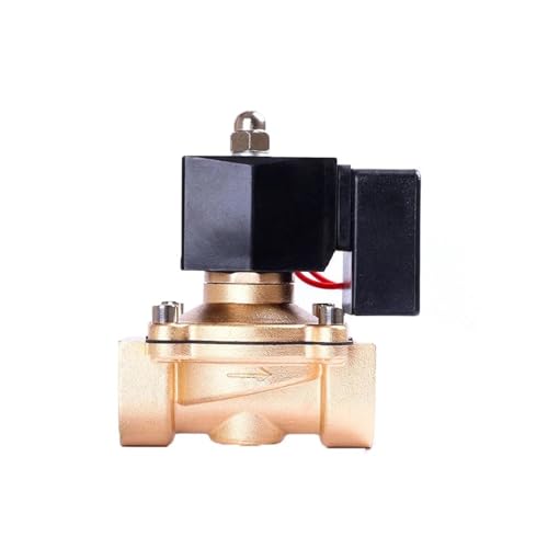 BADIKA Messing-Magnetventil 1" Messing-Normalerweise geschlossenes Magnetventil 220 V 110 V 24 V 12 V 24 Stunden Nicht heizendes Magnetventil Energiesparende Wasserventile(BSP_120VAC_VITON-Seal) von BADIKA