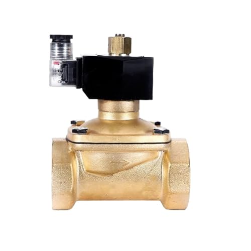 BADIKA Messing-Magnetventil 2 ''IP65 Wasser. Proof Messing Magnetventil Schließer 24V 12V 220V 110V Wasser/Gaes Magnetventile for Feuchten Umgebung(G1_24VDC_VITON-Seal) von BADIKA