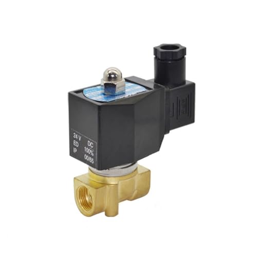 BADIKA Messing-Magnetventil 3/8 "IP65 Wasser. Proof Normalerweise Geschlossen Magnetventil 220V 110V 24V 12V Messing Elektrische Magnetventil for Outdoor(BSP_24VAC_VITON-Seal) von BADIKA