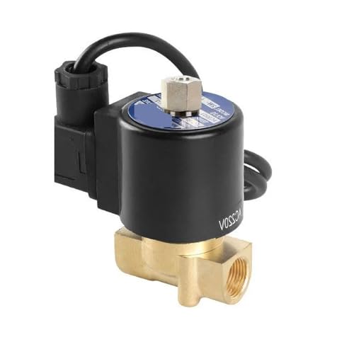 BADIKA Messing-Magnetventil 3/8 "Normalerweise Offene Brunnen Magnetventile DN10 Messing Wasser. Proof Magnetventil for Unterwasser 220V 110V 24V 12V(BSP_120VAC_VITON-Seal) von BADIKA