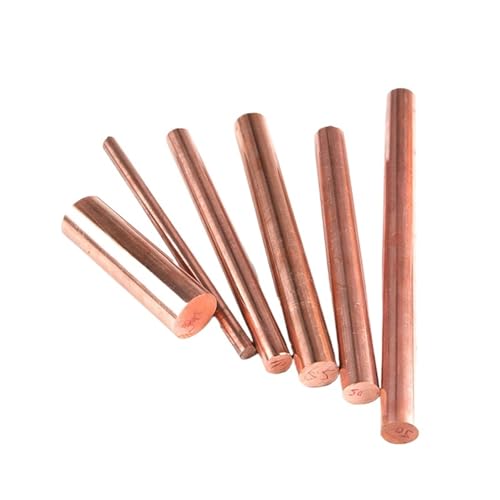 Massiver Kupferstab 1/5 Stück Kupfer-Rundstangen, Metallstangen, Durchmesser 3–30 mm, Länge 100–30 mm, mehrere Größen(5pcs-4x100mm) von BADIKA