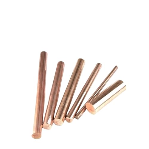 Massiver Kupferstab C17200 Kupfer-Beryllium-Legierung Bar Zylinder Durchmesser 1mm-45mm Hohe Wärmeleitfähigkeit Elektrolytische Elektrode Stange 100 200 500mm(2PC 4X500MM) von BADIKA