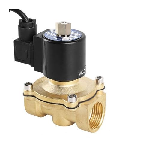 Messing-Magnetventil 3/8'' 1/2" 3/4'' 1'' 1-1/4'' 2'' Normalerweise geöffnete Brunnen-Magnetventile Messing Wasser. Beweis Magnetventil 220V 110V 24V 12V(1",12VDC_VITON-Seal) von BADIKA