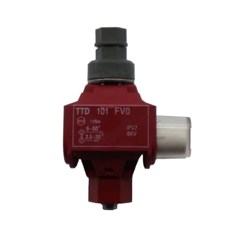 Piercing connector 1KV Feuerhemmende Isolierung Piercing Stecker Piercing Klemme Kabel Schwarz TTD101FJ & Rot TTD101FV0(TTD101FV0) von BADIKA