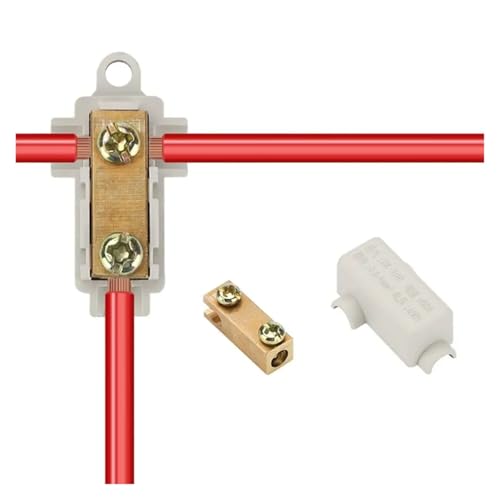 Piercing connector Verteiler-Kabelanschluss-Klemmenblock Schnell-Kabelanschluss-Klemmenblock T-Typ-Kabelanschluss Hochleistungs-Abzweigklemme(T06,10pcs) von BADIKA