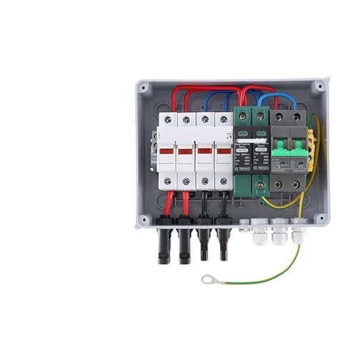 Solarumrichter-Box 600V 2 In 1 Out Solar Photovoltaik PV Combiner Box mit Schutz DC-Sicherung MCB SPD Box IP65(DC Fuse 20A) von BADIKA