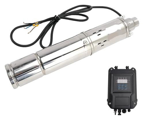 Tauchbrunnenpumpe 750W 1000W 1200W Solar Tiefbrunnenpumpe mit MPPT-Controller Flüssigkeitsstandssensor-Set Solar-DC-Tauchpumpe Durchfluss max. 2T/Stunde(1300W 200M) von BADIKA