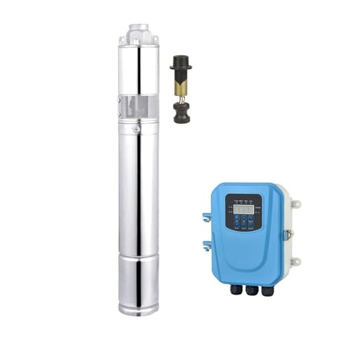 Tauchbrunnenpumpe DC72v 3/4 Zoll Steckdose Power Deep Well 1300w 2HP Solar-Schraubenpumpe mit M+P+P+T-Controller(3JTST2-120-D72-1000) von BADIKA