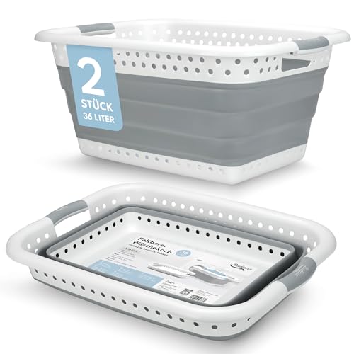BADIONA 2er Set Wäschekorb faltbar - 36 Liter & Universelle Nutzung I Zusammenklappbarer faltbarer Wäschekorb faltbare Wäschekörbe & Pfandflaschen Aufbewahrung I Laundry Baskets Wäschewanne BADIONA 2er Set Wäschekorb faltbar - 36 Liter & Universelle Nutzung I Zusammenklappbarer faltbarer Wäschekorb faltbare Wäschekörbe & Pfandflaschen Aufbewahrung I Laundry Baskets Wäschewanne von BADIONA