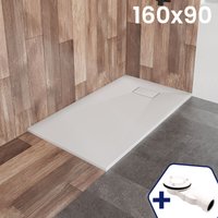 BADLAND Duschwanne 160x90x3,2 VIDAR Weiß Verbundwerkstoff Duschtasse Rechteck, Steinoptik, mit Ablaufgarnitur Ø 90 mm BADLAND Duschwanne 160x90x3,2 VIDAR Weiß Verbundwerkstoff Duschtasse Rechteck, Steinoptik, mit Ablaufgarnitur Ø 90 mm von BADLAND