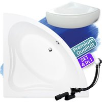Badland - Badewanne Eckbadewanne 120x120 mit AcrylSchürze, Ablaufgarnitur & Füßen gratis - Komplettset 4in1 Original Acryl Wanne Siphon mia Badland - Badewanne Eckbadewanne 120x120 mit AcrylSchürze, Ablaufgarnitur & Füßen gratis - Komplettset 4in1 Original Acryl Wanne Siphon mia von BADLAND