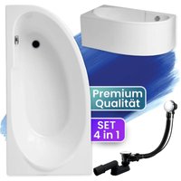Badland - Badewanne Eckbadewanne 140x70 Links mit AcrylSchürze, Ablaufgarnitur & Füßen gratis - Komplettset 4in1 Original Acryl Wanne Siphon miki Badland - Badewanne Eckbadewanne 140x70 Links mit AcrylSchürze, Ablaufgarnitur & Füßen gratis - Komplettset 4in1 Original Acryl Wanne Siphon miki von BADLAND