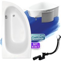 Badland - Badewanne Eckbadewanne 150x70 Links mit Styroporverkleidung, Ablauf & Füße gratis - Komplettset 4in1 Original Acryl Wanne Siphon milena Badland - Badewanne Eckbadewanne 150x70 Links mit Styroporverkleidung, Ablauf & Füße gratis - Komplettset 4in1 Original Acryl Wanne Siphon milena von BADLAND