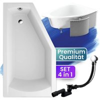 Badland - Badewanne Eckbadewanne 160x90 Links mit Styroporverkleidung, Ablauf & Füße gratis - Komplettset 4in1 Original Acryl Wanne Siphon selena Badland - Badewanne Eckbadewanne 160x90 Links mit Styroporverkleidung, Ablauf & Füße gratis - Komplettset 4in1 Original Acryl Wanne Siphon selena von BADLAND