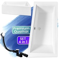 Badland - Badewanne Eckbadewanne 160x90 Rechts mit AcrylSchürze, Ablaufgarnitur & Füßen gratis - Komplettset 4in1 Original Acryl Wanne Siphon intima Badland - Badewanne Eckbadewanne 160x90 Rechts mit AcrylSchürze, Ablaufgarnitur & Füßen gratis - Komplettset 4in1 Original Acryl Wanne Siphon intima von BADLAND