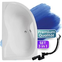 Badland - Badewanne Eckbadewanne 170x110 Links, Ablaufgarnitur & Füßen gratis - Komplettset 3in1 Original Acryl Wanne Premium Siphon - Made in eu dora Badland - Badewanne Eckbadewanne 170x110 Links, Ablaufgarnitur & Füßen gratis - Komplettset 3in1 Original Acryl Wanne Premium Siphon - Made in eu dora von BADLAND
