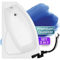 Badland - Badewanne Eckbadewanne 170x110 Links, Ablaufgarnitur & Füßen gratis - Komplettset 3in1 Original Acryl Wanne Premium Siphon - Made in eu rima Badland - Badewanne Eckbadewanne 170x110 Links, Ablaufgarnitur & Füßen gratis - Komplettset 3in1 Original Acryl Wanne Premium Siphon - Made in eu rima von BADLAND