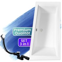 Badewanne Eckbadewanne 180x125 Rechts, Ablaufgarnitur & Füßen GRATIS - Komplettset 3in1 Original Acryl Wanne Premium Siphon - BADLAND INTIMA Badewanne Eckbadewanne 180x125 Rechts, Ablaufgarnitur & Füßen GRATIS - Komplettset 3in1 Original Acryl Wanne Premium Siphon - BADLAND INTIMA von BADLAND