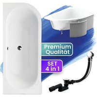 Badland - Badewanne Eckbadewanne 180x80 Links mit Styroporverkleidung, Ablauf & Füße gratis - Komplettset 4in1 Original Acryl Wanne Siphon avita Badland - Badewanne Eckbadewanne 180x80 Links mit Styroporverkleidung, Ablauf & Füße gratis - Komplettset 4in1 Original Acryl Wanne Siphon avita von BADLAND