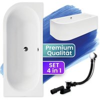 Badland - Badewanne Eckbadewanne 180x80 Rechts mit AcrylSchürze, Ablaufgarnitur & Füßen gratis - Komplettset 4in1 Original Acryl Wanne Siphon avita Badland - Badewanne Eckbadewanne 180x80 Rechts mit AcrylSchürze, Ablaufgarnitur & Füßen gratis - Komplettset 4in1 Original Acryl Wanne Siphon avita von BADLAND