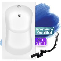 Badland - Badewanne Rechteck 120x70, Ablaufgarnitur & Füßen gratis - Komplettset 3in1 Original Acryl Wanne Premium Siphon - Made in eu aria rehab Badland - Badewanne Rechteck 120x70, Ablaufgarnitur & Füßen gratis - Komplettset 3in1 Original Acryl Wanne Premium Siphon - Made in eu aria rehab von BADLAND