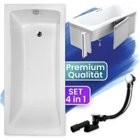 Badewanne Rechteck 150x70 mit Styroporverkleidung, Ablaufgarnitur & Füßen GRATIS - Komplettset 4in1 Original Acryl Wanne Siphon - BADLAND OPTIMA Badewanne Rechteck 150x70 mit Styroporverkleidung, Ablaufgarnitur & Füßen GRATIS - Komplettset 4in1 Original Acryl Wanne Siphon - BADLAND OPTIMA von BADLAND