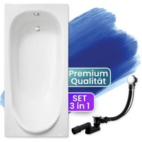 Badland - Badewanne Rechteck 170x75, Ablaufgarnitur & Füßen gratis - Komplettset 3in1 Original Acryl Wanne Premium Siphon - Made in eu medium Badland - Badewanne Rechteck 170x75, Ablaufgarnitur & Füßen gratis - Komplettset 3in1 Original Acryl Wanne Premium Siphon - Made in eu medium von BADLAND