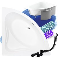 Badland - Badewanne Eckbadewanne 140x140 mit Styroporverkleidung, Ablaufgarnitur & Füßen gratis - Komplettset 4in1 Original Acryl Wanne Siphon mia Badland - Badewanne Eckbadewanne 140x140 mit Styroporverkleidung, Ablaufgarnitur & Füßen gratis - Komplettset 4in1 Original Acryl Wanne Siphon mia von BADLAND
