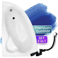 Badland - Badewanne Eckbadewanne 150x100 Links, Ablaufgarnitur & Füßen gratis - Komplettset 3in1 Original Acryl Wanne Premium Siphon natalia Badland - Badewanne Eckbadewanne 150x100 Links, Ablaufgarnitur & Füßen gratis - Komplettset 3in1 Original Acryl Wanne Premium Siphon natalia von BADLAND
