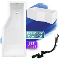 Badland - Badewanne Eckbadewanne 150x75 Rechts mit AcrylSchürze, Ablaufgarnitur & Füßen gratis - Komplettset 4in1 Original Acryl Wanne Siphon integra Badland - Badewanne Eckbadewanne 150x75 Rechts mit AcrylSchürze, Ablaufgarnitur & Füßen gratis - Komplettset 4in1 Original Acryl Wanne Siphon integra von BADLAND