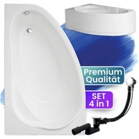 Badland - Badewanne Eckbadewanne 160x100 Links mit AcrylSchürze, Ablaufgarnitur & Füßen gratis - Komplettset 4in1 Original Acryl Wanne Siphon marea Badland - Badewanne Eckbadewanne 160x100 Links mit AcrylSchürze, Ablaufgarnitur & Füßen gratis - Komplettset 4in1 Original Acryl Wanne Siphon marea von BADLAND