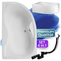 Badland - Badewanne Eckbadewanne 170x110 Links mit AcrylSchürze, Ablaufgarnitur & Füßen gratis - Komplettset 4in1 Original Acryl Wanne Siphon dora Badland - Badewanne Eckbadewanne 170x110 Links mit AcrylSchürze, Ablaufgarnitur & Füßen gratis - Komplettset 4in1 Original Acryl Wanne Siphon dora von BADLAND