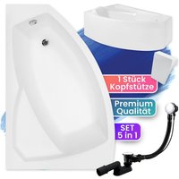 Badland - Badewanne Eckbadewanne 170x110 Links mit AcrylSchürze + Kopfstütze, Ablaufgarnitur & Füßen gratis - Komplettset 5in1 - Made in eu rima Badland - Badewanne Eckbadewanne 170x110 Links mit AcrylSchürze + Kopfstütze, Ablaufgarnitur & Füßen gratis - Komplettset 5in1 - Made in eu rima von BADLAND