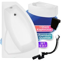 Badland - Badewanne Eckbadewanne 170x110 Links mit AcrylSchürze + Kopfstütze, Ablaufgarnitur & Füßen gratis - Komplettset 5in1 - Made in eu rima Badland - Badewanne Eckbadewanne 170x110 Links mit AcrylSchürze + Kopfstütze, Ablaufgarnitur & Füßen gratis - Komplettset 5in1 - Made in eu rima von BADLAND