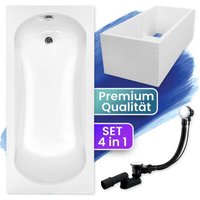 Badland - Badewanne Rechteck 160x70 mit Wannenträger, Ablaufgarnitur & Füßen gratis - Komplettset 4in1 Original Acryl Wanne Siphon aria Badland - Badewanne Rechteck 160x70 mit Wannenträger, Ablaufgarnitur & Füßen gratis - Komplettset 4in1 Original Acryl Wanne Siphon aria von BADLAND