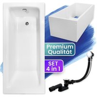 Badland - Badewanne Rechteck 170x75 mit Wannenträger, Ablaufgarnitur & Füßen gratis - Komplettset 4in1 Original Acryl Wanne Siphon talia Badland - Badewanne Rechteck 170x75 mit Wannenträger, Ablaufgarnitur & Füßen gratis - Komplettset 4in1 Original Acryl Wanne Siphon talia von BADLAND