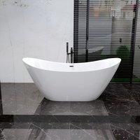 Badland - Freistehende Badewanne Acrylwanne Oval 180x80, Ablaufgarnitur Click-Clack gratis set 2in1 Acryl Wanne ivar Badland - Freistehende Badewanne Acrylwanne Oval 180x80, Ablaufgarnitur Click-Clack gratis set 2in1 Acryl Wanne ivar von BADLAND