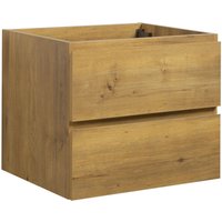 Badplaats - Waschbeckenunterschrank Angela 60cm - Eiche - Unterschrank Badmöbelset - Eiche von BADPLAATS